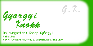 gyorgyi knopp business card